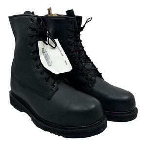 Bates Black Leather Military Combat Boots Sz 10.5W E01950A NEW w/tag Steel Toe